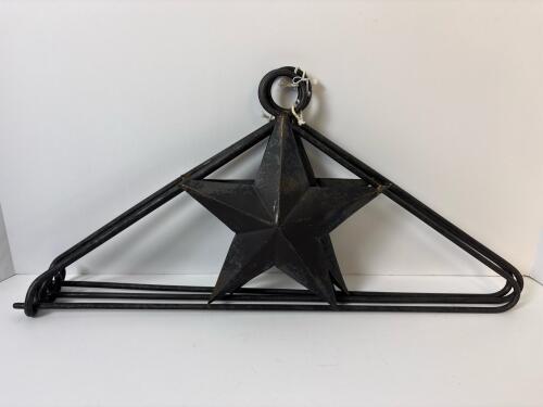 Metal Primitive-Style Wall Hangers with Star Motif