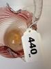 Victorian-Style Pink Art Glass Basket With Clear Handle - 8