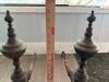 Pair Of Brass And Iron Fireplace Andirons In Traditional Style - 2