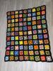 Multicolor Hand-Crocheted Granny Square Afghan Blanket - 2
