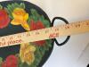 Hand-Painted Metal Serving Tray With Floral Motif - 3