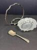 Serving Dishes with One Sterling small fork (12.1g) - 6