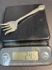 Sterling Silver Amaryllis Fork and Pierced Serving Spoon - 7