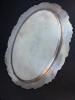 Ornate Silver on Copper Oval Serving Tray - 4