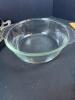 Fire-King Anchor Hocking Glass Casserole With Silverplate Holder - 5