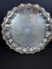 Ornate Silverplate Footed Serving Tray in Rococo Style