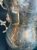 Silver-Plated Brass Two-Handled Mug with Engraved Hebrew Script - 3