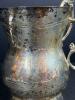 Silver-Plated Brass Two-Handled Mug with Engraved Hebrew Script - 4