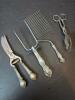 Sterling Handled Carving Tools and Poultry Shears with Ornate Design