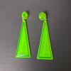 Colorful Retro-Style Plastic Bangles and Neon Earrings - 4