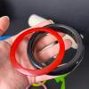 Colorful Retro-Style Plastic Bangles and Neon Earrings - 8