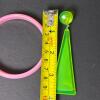 Colorful Retro-Style Plastic Bangles and Neon Earrings - 9