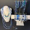 Assorted Blue Glass Beaded Costume Jewelry