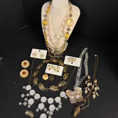 Assorted Costume Jewelry Necklaces and Earrings