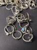 Silver Tone Costume Rings with Assorted Designs - 2