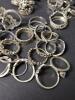 Silver Tone Costume Rings with Assorted Designs - 3