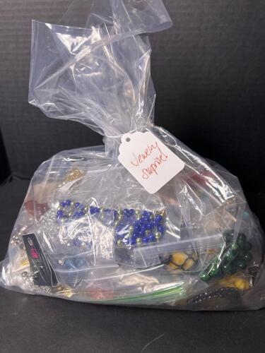 Costume Jewelry Pieces and Beads Variety Lot