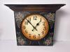 Hand-Painted Floral Wall Clock in Folk Art Style