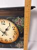Hand-Painted Floral Wall Clock in Folk Art Style - 2
