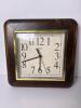 Sunbeam Square Wood Quartz Wall Clock