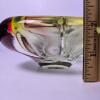 Murano-Style Art Glass Bowl With Tricolor Rim - 3