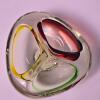 Murano-Style Art Glass Bowl With Tricolor Rim - 5