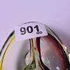 Murano-Style Art Glass Bowl With Tricolor Rim - 6