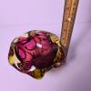Murano-Style Art Glass Ashtray Bowl in Amberina Colors - 2