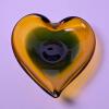 Heart-Shaped Murano-Style Art Glass Dish