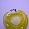 Yellow Swirl Art Glass Ashtray Bowl - 5