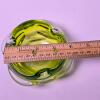 Green Art Glass Ashtray With Organic Form - 2
