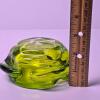 Green Art Glass Ashtray With Organic Form - 3