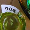 Green Art Glass Ashtray With Organic Form - 5