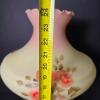 Hand-Painted Glass Hurricane Lamp With Floral Motif, Metal Base - 7