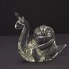 Clear Art Glass Snail Figurine