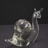 Clear Art Glass Snail Figurine - 2