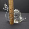 Clear Art Glass Snail Figurine - 5