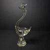 Blown Glass Swan Figurine in Mid-Century Modern Style