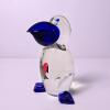 Murano-Style Art Glass Pelican Paperweight with Fish Motif - 7