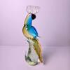 Murano-Style Art Glass Parrot Figurine - 2
