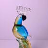 Murano-Style Art Glass Parrot Figurine - 4
