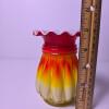 Kanawha Hand Crafted Glass Vase with Ruffled Top - 2