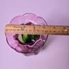 Art Glass Vase With Swirled Pink and Green Design - 4