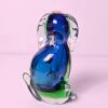 Murano Glass Dog Figurine Blue and Green