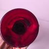 Ruby Glass Compote With Lid Etched Floral Pattern - 5