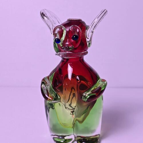 Murano-Style Art Glass Animal Figurine