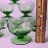 Green Textured Glass Dessert Compotes in Mid-Century Modern Style - 2