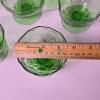 Green Textured Glass Dessert Compotes in Mid-Century Modern Style - 3