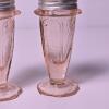 Pair of Pink Depression Glass Shakers with Metal Lids - 2