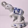 Blue and White Elephant Porcelain Figurine
